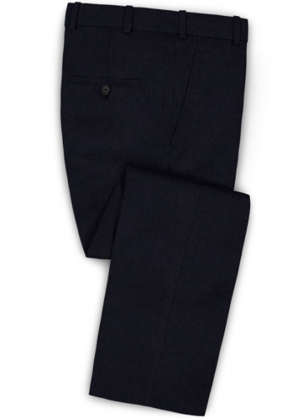 Italian Dark Navy Wool Pants