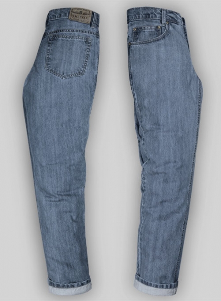 Smokey Blue Jeans - Stone Wash