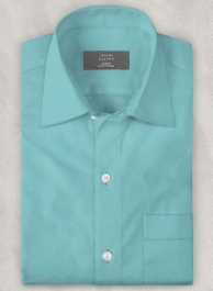 Teal Blue Stretch Poplene Shirt