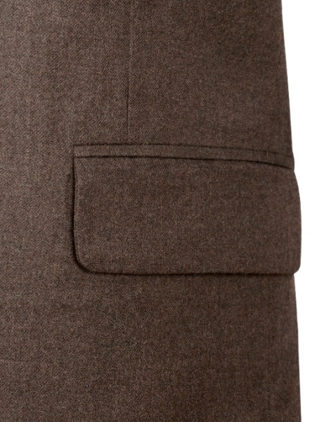Brown Flannel Wool Jacket - 40R