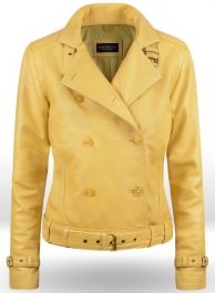 Yellow Captain America Scarlett Johansson Leather Jacket