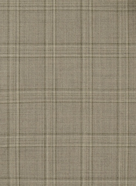 Napolean Beige Checks Wool Jacket