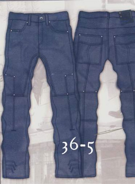Leather Cargo Jeans - Style 36-5