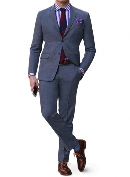 Napolean Barista Blue Wool Suit