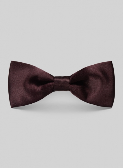 Dark Wine Satin Bow