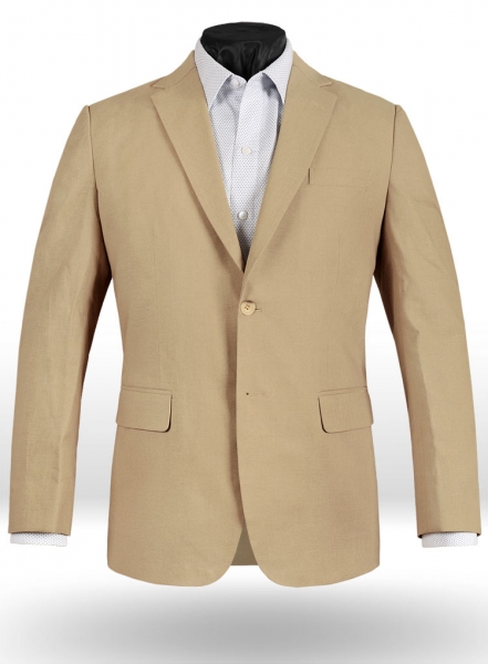 Tropical Tan Linen Jacket - 40R