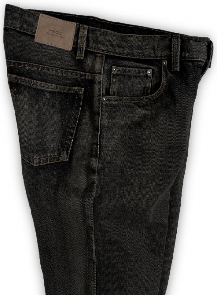 14.5 oz Black Vintage Wash Heavy Denim Jeans