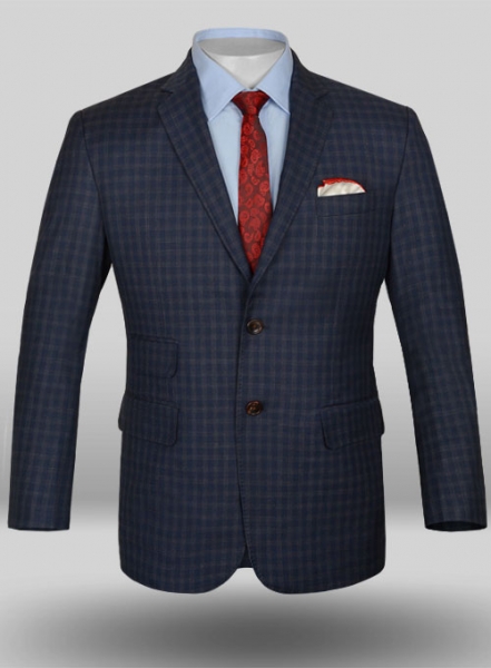 Charles Blue Checks Wool Suit