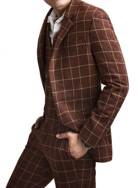 Vintage Brown Glen Royal Tweed Suit