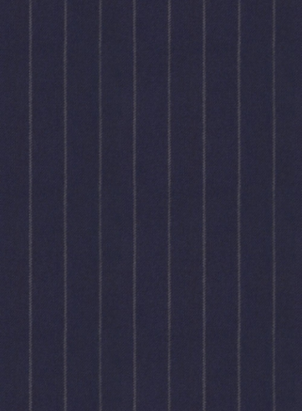Blue Stripe Flannel Wool Suit