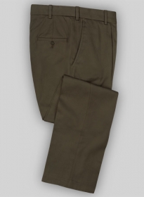 Canyon Green Peach Finish Twill Formal Chinos