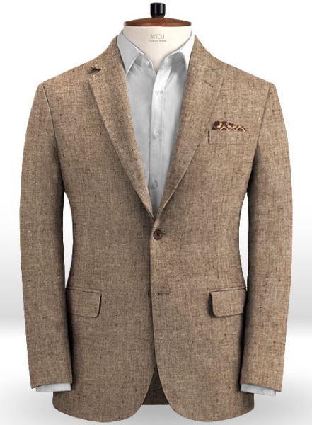 Italian Denim Brown Linen Jacket