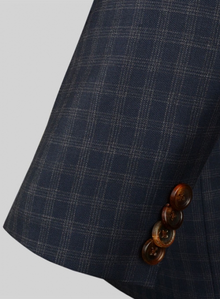 Charles Blue Checks Wool Suit