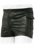 Leather Cargo Shorts