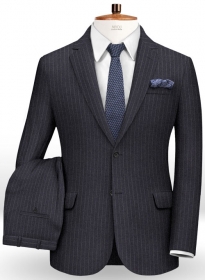 Chalkstripe Wool Dark Blue Suit