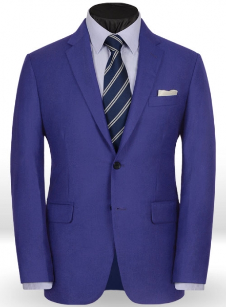 Fizz Blue Flannel Wool Suit - Special Offer