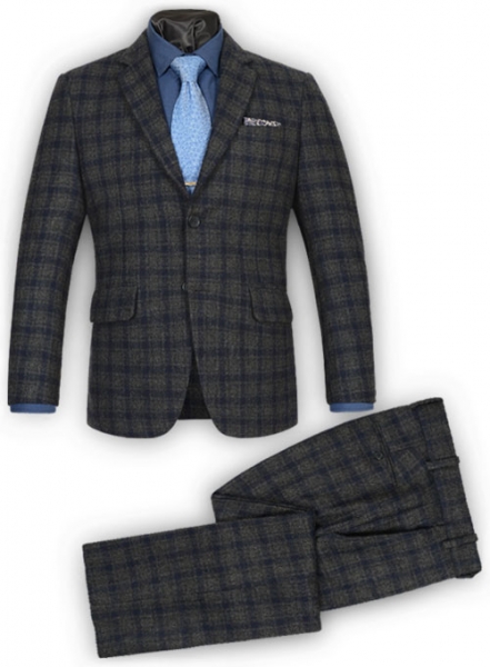 Porter Blue Tweed Suit