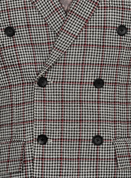Vintage Checks Houndstooth Tweed Double Breasted Jacket