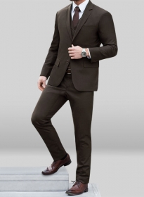 Caviar Twill Brown Wool Suit