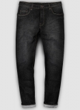 Logan Black Stretch Hard Wash Whisker Jeans