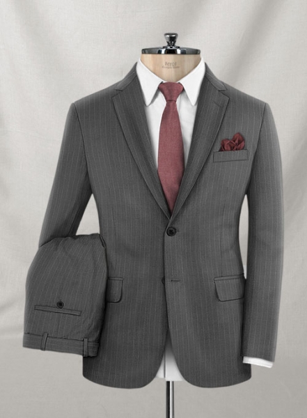Chalkstripe Wool Gray Suit