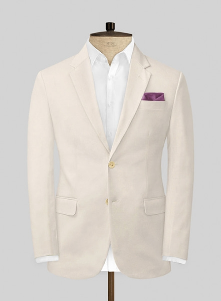 Stretch Summer Beige Chino Suit