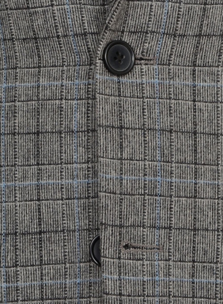 Vintage Sports Checks Gray Tweed Jacket