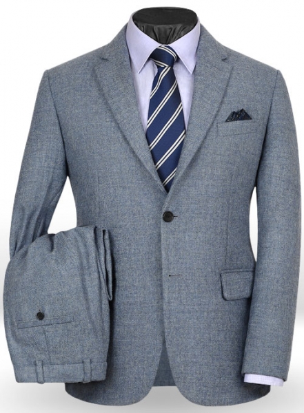 Vintage Rope Weave Spring Blue Tweed Suit - Special Offer