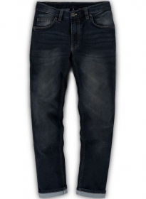 Astro Blue Stretch Jeans - Whiskers Wash