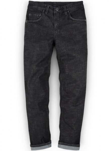 Stone Carbon Black Hard Wash Stretch Jeans - Look # 121