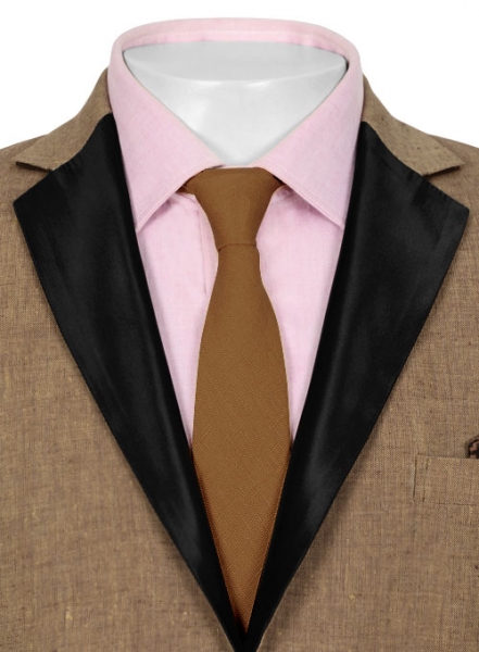 Italian Casa Brown Linen Tuxedo Jacket