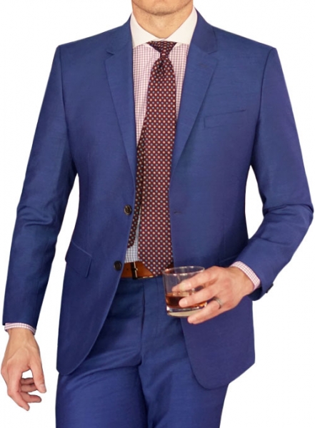 Napolean Rosso Blue Wool Suit