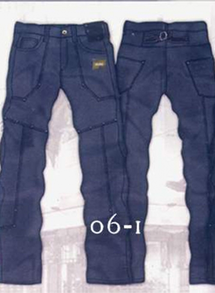 Leather Cargo Jeans - Style 6-1