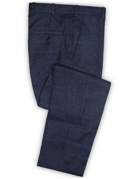 Italian Blue Khyber Linen Suit