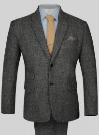 Vintage Gray Macro Weave Tweed Suit