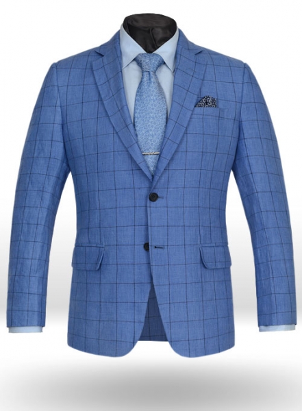 Italian Master Blue Linen Jacket