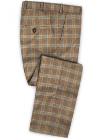 Parma Brown Feather Tweed Pants