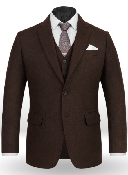 Light Weight Deep Brown Tweed Jacket