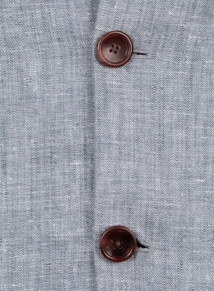 Italian Celeste Blue Linen Jacket