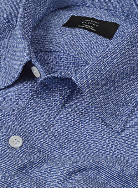 Giza Kyle Blue Cotton Shirt - Full Sleeves