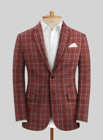 Solbiati Wine Square Linen Jacket