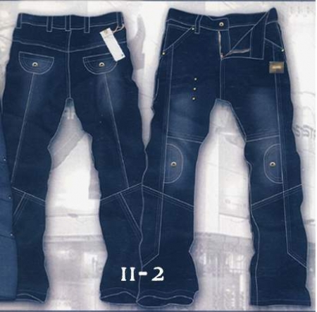 Designer Denim Cargo Jeans - Style 11-2