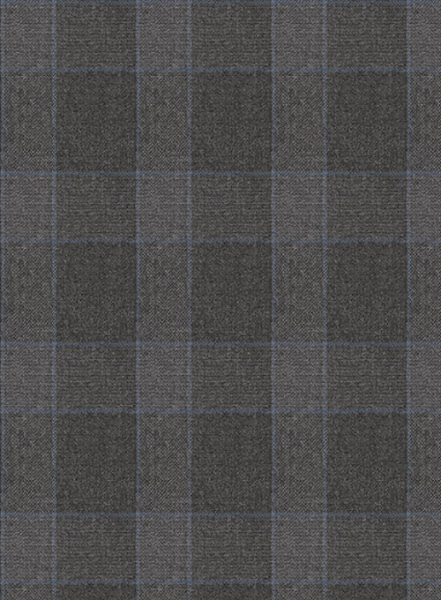 Charcoal Mont Checks Flannel Wool Suit