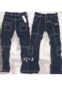 Leather Cargo Jeans - Style 15-2