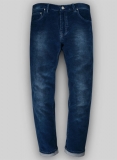 Indigo Corduroy Stretch Jeans - Treated Hard Wash