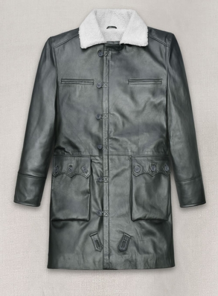 Metallic Lurex Gray Tom Hardy Trench Coat