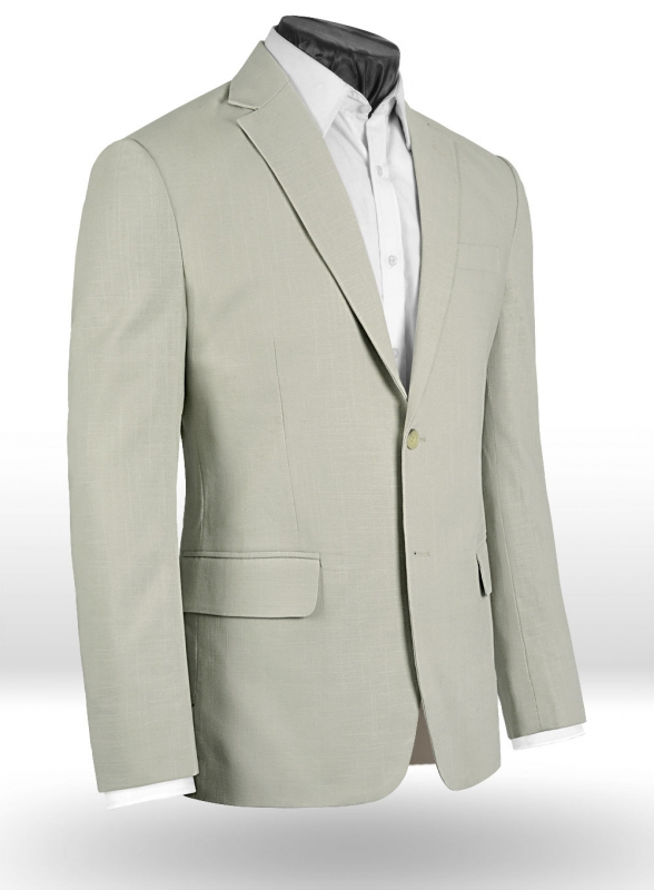 Tropical English Beige Linen Jacket