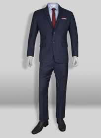 Charles Blue Checks Wool Suit