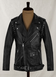 Basic Studded Leather Jacket