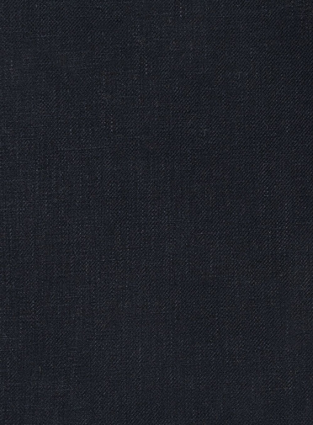 Italian Navy Blue Twill Linen Suit